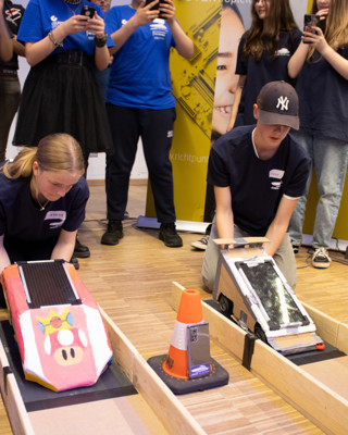 Winnaarssolarolympiade GO!Atheneumtienen Snelste Wagen 2 Rh